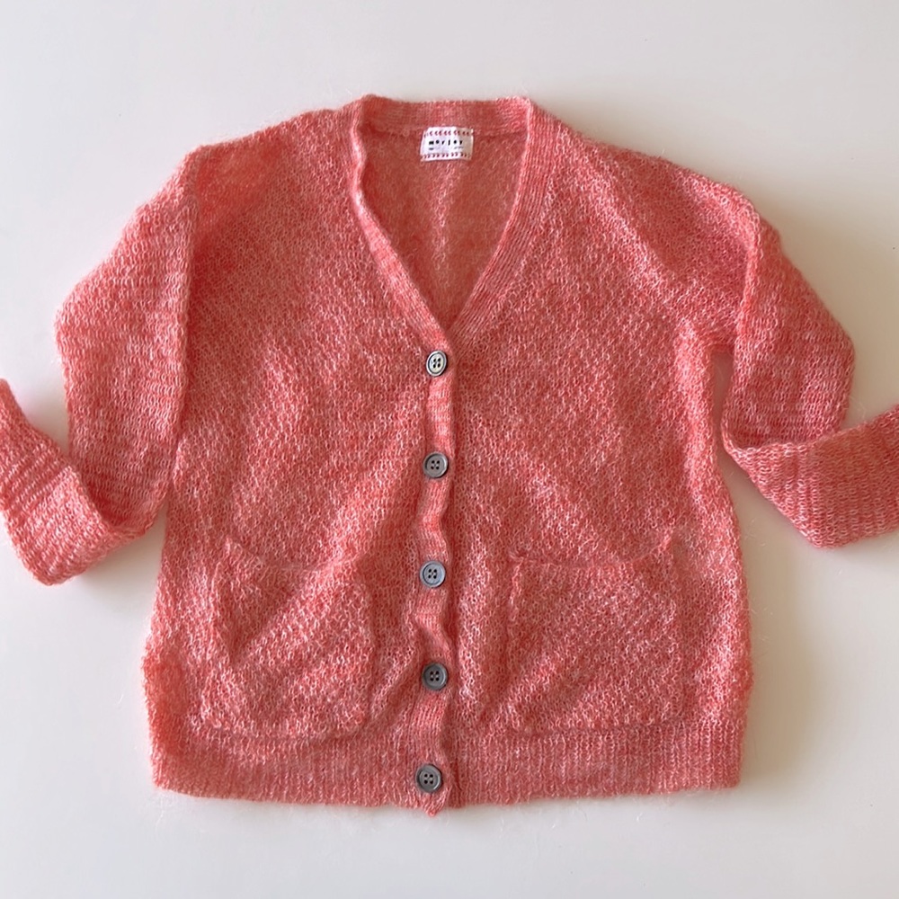 MORLEY Wool & Mohair Wool-blend Sweater Cardigan Sz 3